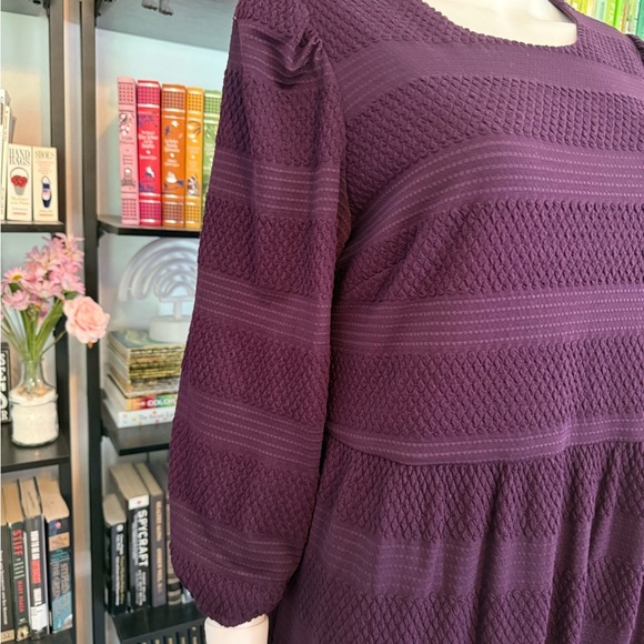 Jessica Howard Purple Striped Women's Dress - Picture 5 of 9